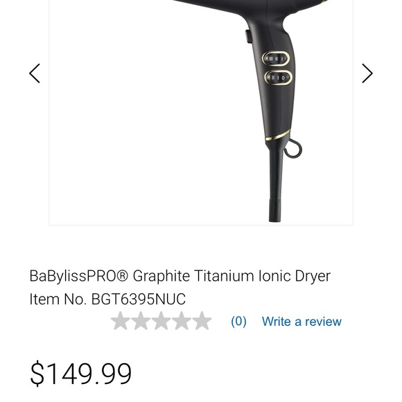 BabylissPro Graphite Titanium ionic Dryer - Picture 7 of 8